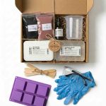 Activated charcoal and rose soap making kit with soap bases, tea tree oil, charcoal powder and silicone mold