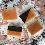 Activated charcoal and rose soap making kit with soap bases, tea tree oil, charcoal powder and silicone mold