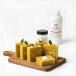 Bıttım soap making ingredients set with menengiç oil, olive oil and sodium hydroxide