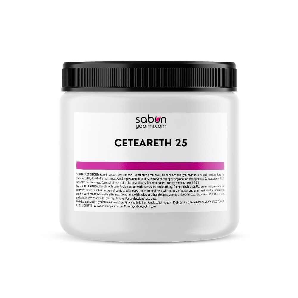 Ceteareth-25 100 g – Nonionic Emulsifier Ceteareth-25 100 g nonionic oil-in-water emulsifier for creams lotions and cosmetic formulations