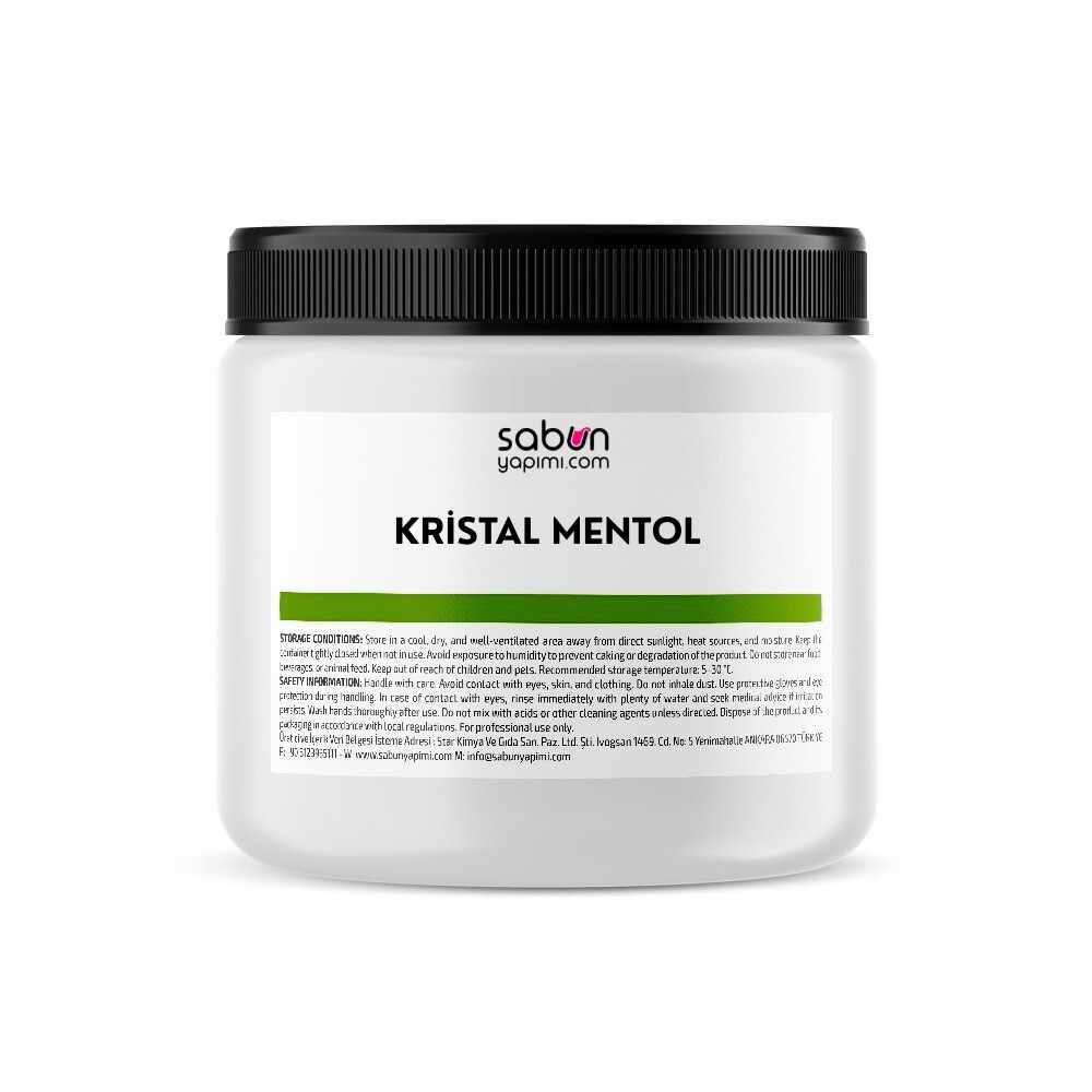 Menthol Crystals 50 g Menthol Crystals 50 g cooling and refreshing ingredient for soap and cosmetic formulations