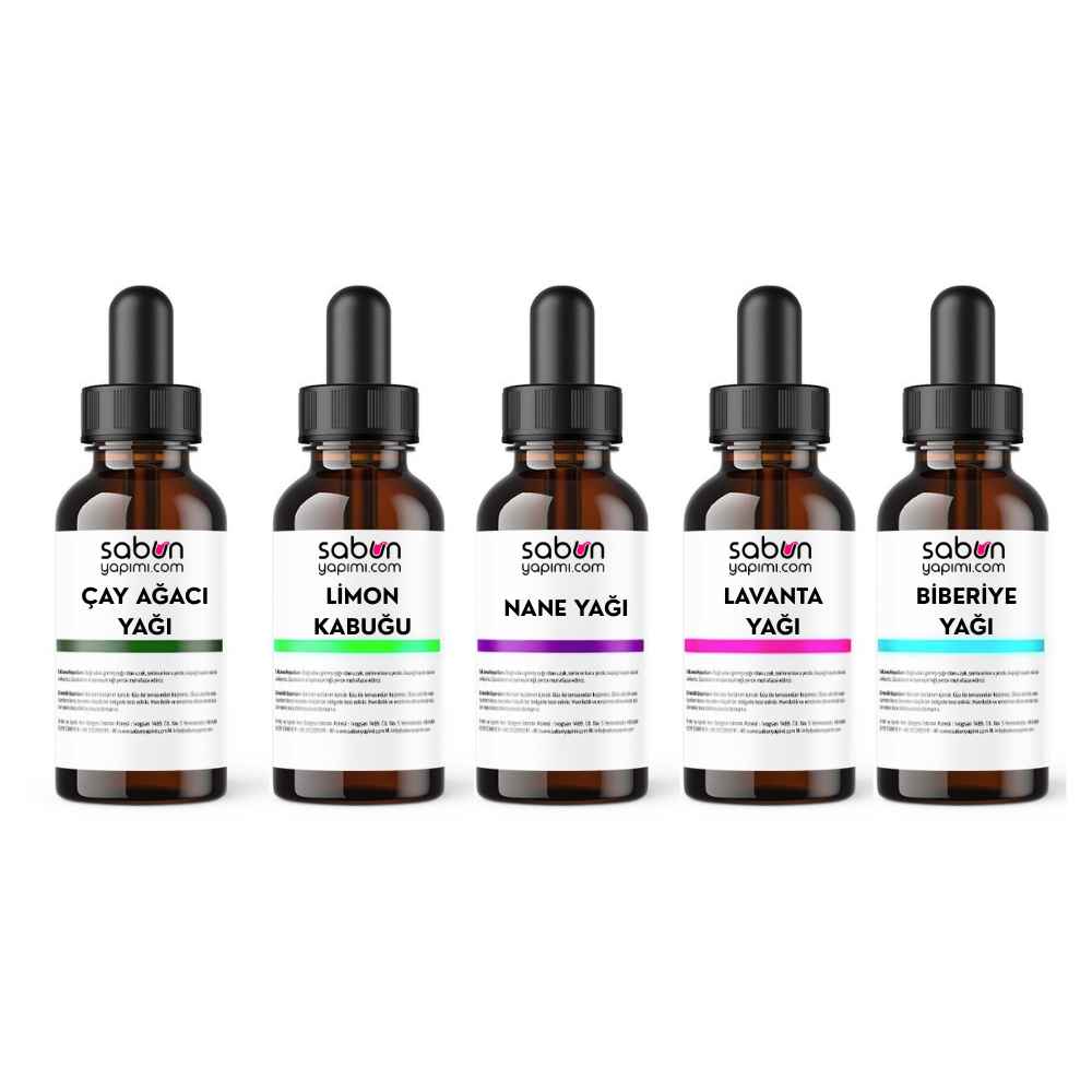 5-Piece Essential Oil Set – 5 × 20 ml Essential oil set with lavender, peppermint, rosemary, lemon and tea tree oils in 20 ml bottles