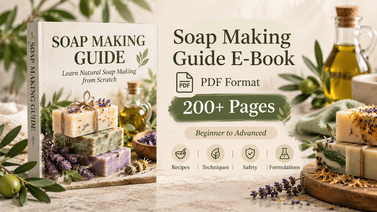 Soap Making Guide E-Book PDF with 200+ pages for beginners and advanced soap makers Title: Soap Making Guide E-Book – 200+ Pages