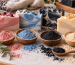 Cosmetic clays and soap colorants including pink, blue, black and beige clay used to create colorful handmade soaps